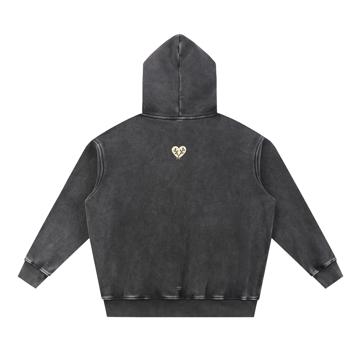 Heart Hoodie — back view digital mockup