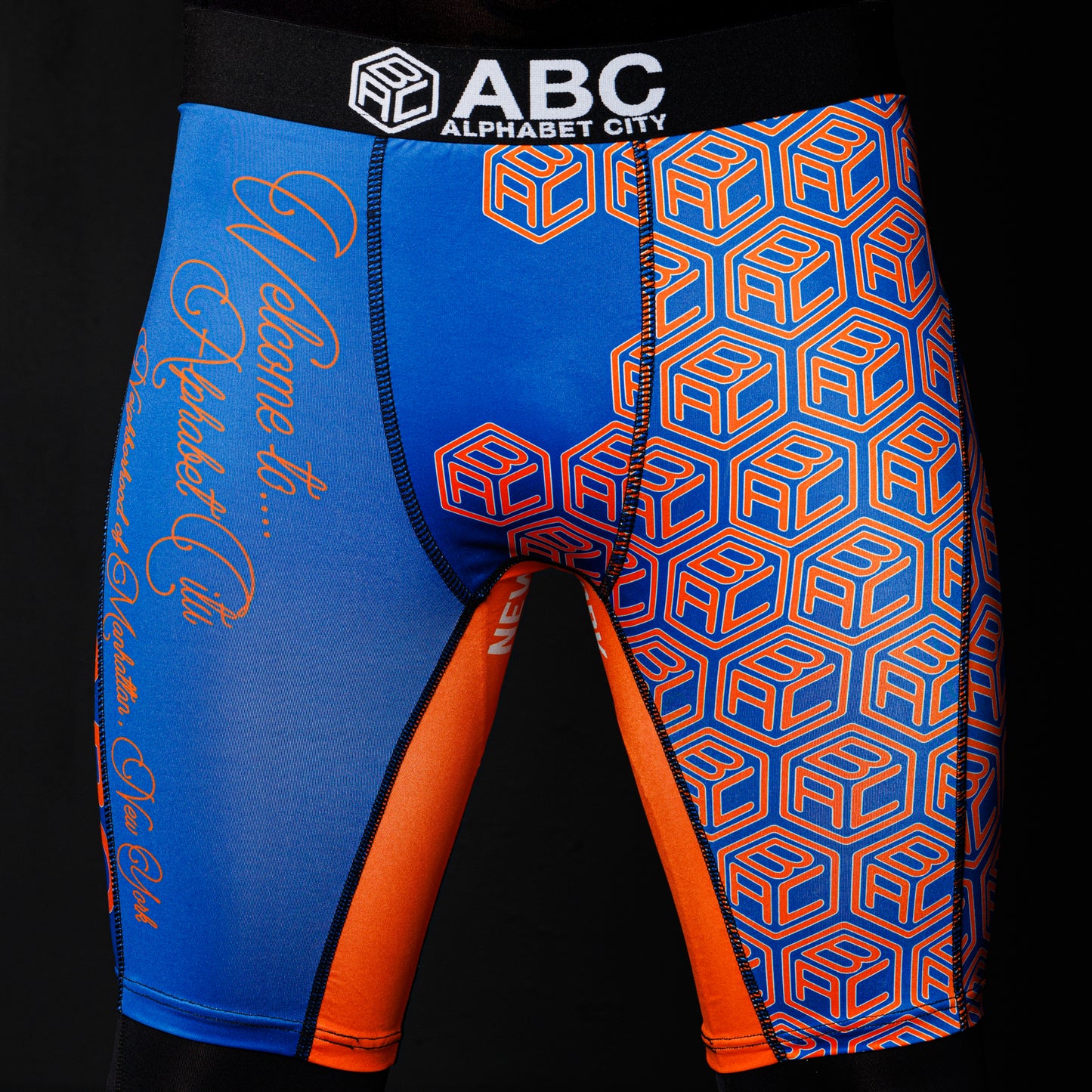 ABC monogram Blue & Orange - ALPHABET CITY