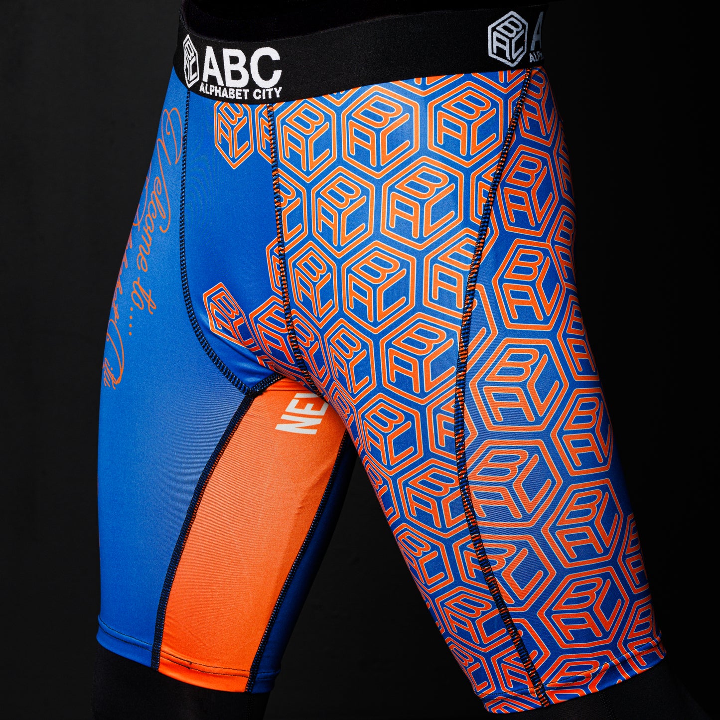 ABC monogram Blue & Orange - ALPHABET CITY