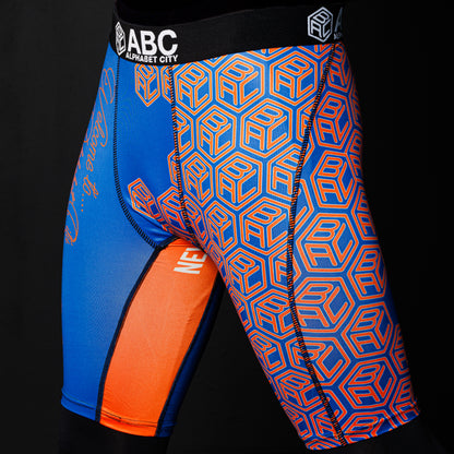 ABC monogram Blue & Orange - ALPHABET CITY