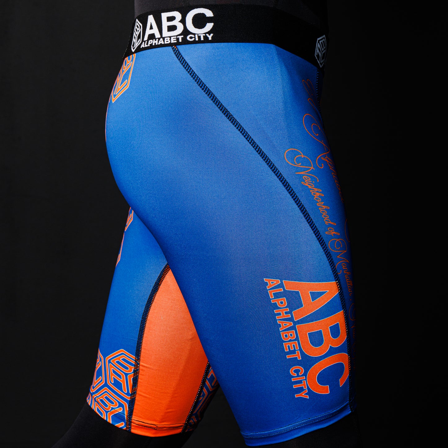 ABC monogram Blue & Orange - ALPHABET CITY