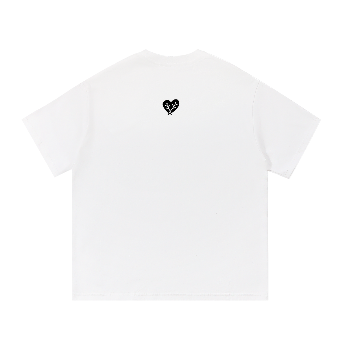 Heart Tee — back view digital mockup
