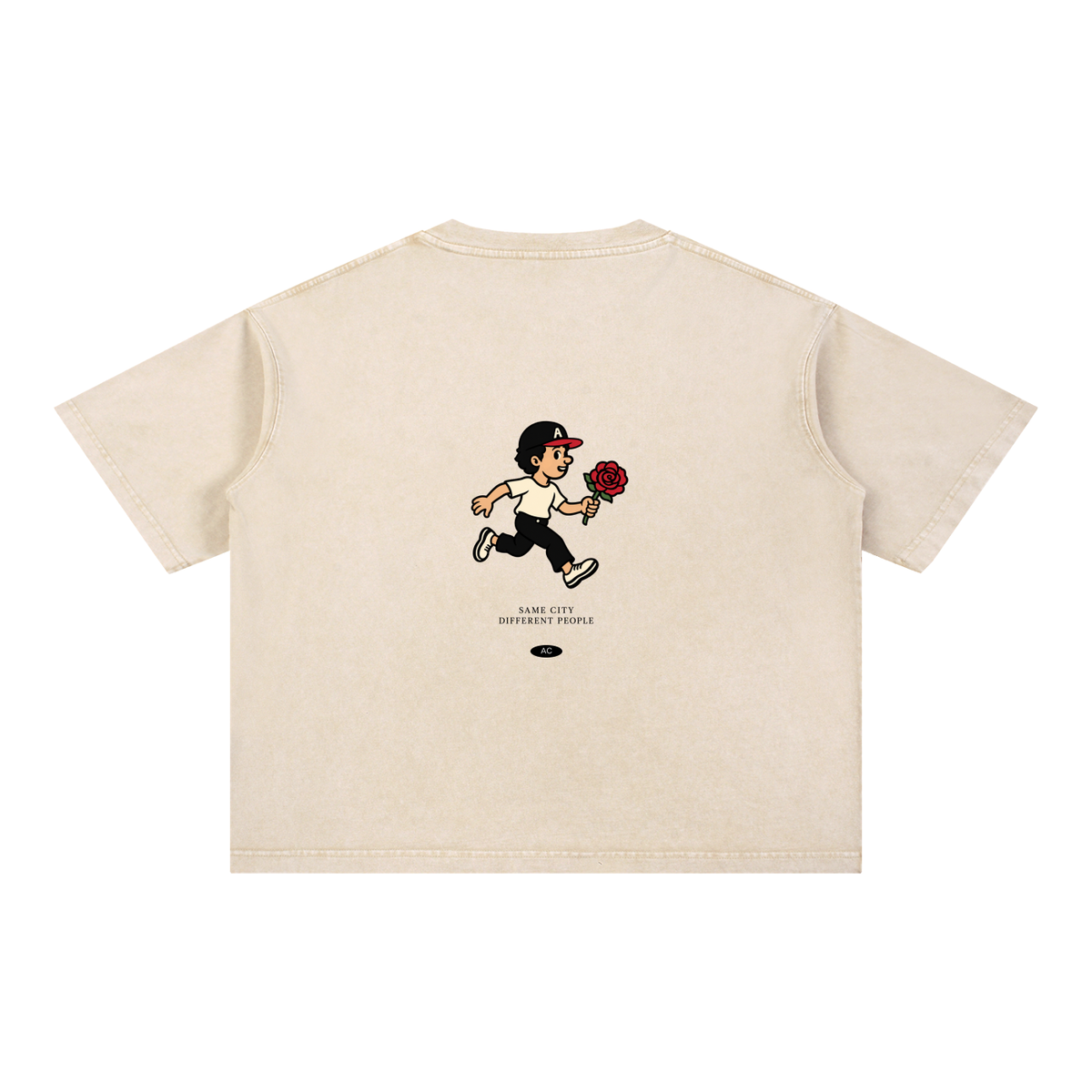 Rose Runner Washed Tee — Back