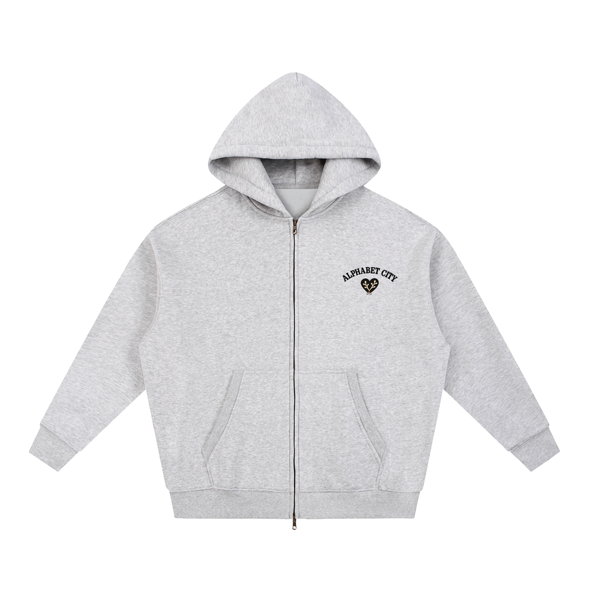 Heart Boxy Zip Hoodie — 
