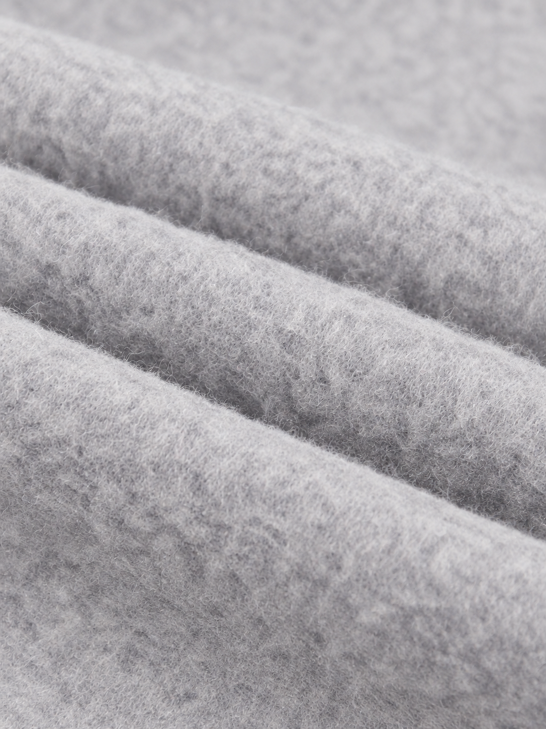 Heart Zip Hoodie — Flower Gray — fleece, digitally recolored fabric detail