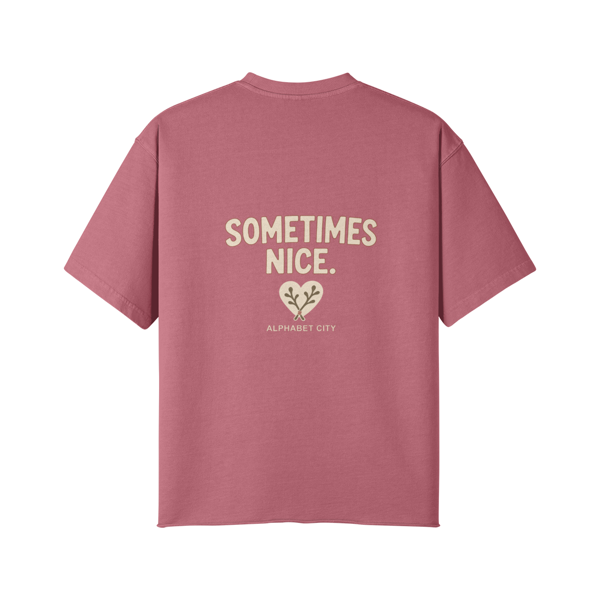 Good&Bad Cotton Tee in Cameo Brown, back view