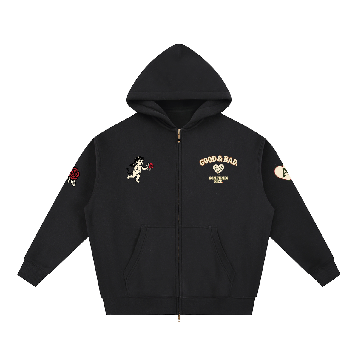 Good&Bad Zip Hoodie