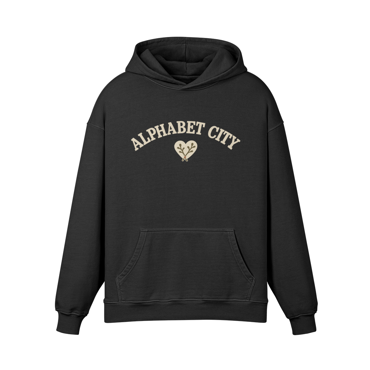 Heart Heavyweight Pullover Hoodie — Front